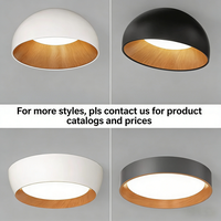 Plafonnier LED rond en fer moderne et créatif, télécommande, design minimaliste noir et blanc pour chambre à coucher, salon, salle à manger