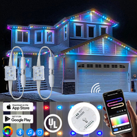 Luces LED RGBW para Exteriores, 12V, IP67, Impermeables, Controlador Inteligente por Aplicación UCS2904, 50M, Luces de Navidad, Garantía de 5 Años