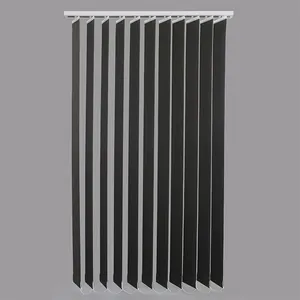 Blackout Vertical Window Blinds Thermal Insulated Vertical Blinds 89mm Stripe Blackout Fabric For Home Decoration