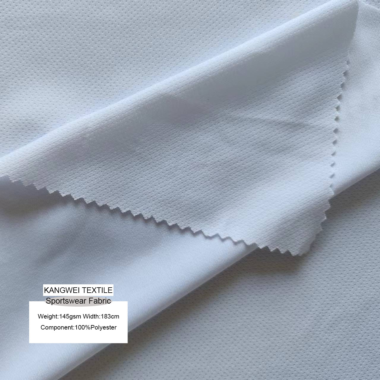 100% Polyester 145gsm 183cm White Pinhole Mesh Fabric Sublimation Sportswear Fabric for Football T-shirt and Sports Vest