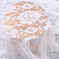 Tissu en maille extensible jacquard Wingtex, 1 mètre MOQ, broderie florale, pour robes de mariée et filles