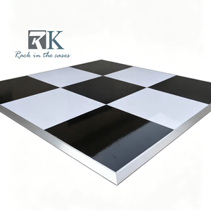 Good Quality Dance Floor Party Wedding Event Flooring with White and Black Panel Aluminum <b>Edging</b> - Product Image 1