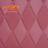 Tela de Cuero Repujada, Cuero Acolchado, Cuero de PVC con Espuma, Tapete de Auto 5D Impermeable, Tapicería para Muebles de Exterior