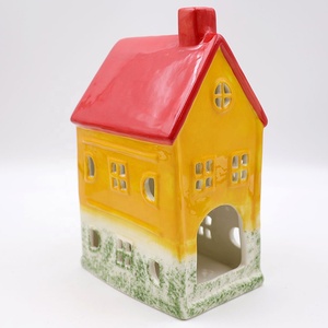Décoration intérieure personnalisée évider sculpté <span class=keywords><strong>photophore</strong></span> bougeoir rétro en céramique de couleur vive lanterne nordique pour <span class=keywords><strong>maison</strong></span> - Product Image 4