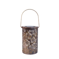 Lampe de projection ajourée en fer forgé motif grand chrysanthème, style international, lustre décoratif pour jardin de villa, suspension de cour