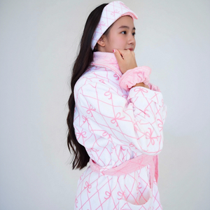 Vestaglia di Lusso <span class=keywords><strong>da</strong></span> Donna Hongbo a Maniche Lunghe con Vita Elasticizzata, Leggera, 100% Cotone Organico, Personalizzabile - Product Image 2
