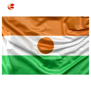 Wholesale 3*5FT Polyester Silk Print Hanging all size Country Custom Flag Niger national Flag
