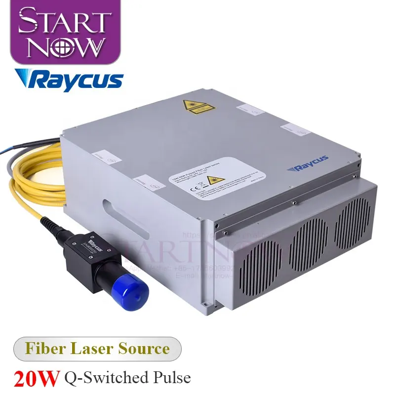 Raycus 20W Gerador Com Saída de Proteção Do Laser Lente Conector RFL-P20QE Fonte de Laser de Fibra