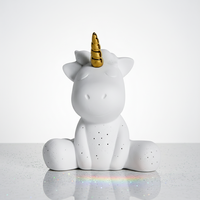 Lampe de chevet enfant moderne en céramique, forme licorne/vache, à brancher, pour chambre d'hôtel, lumière blanc chaud, petite taille, garantie 1 an