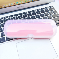 Étui de protection personnalisé en PVC pour lunettes avec fonction de verrouillage, boîte de rangement transparente de couleur unie pour lunettes avec impression de logo