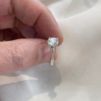 Vente en gros de bijoux Testeur de diamants Bague de mariage en moissanite Bague en argent 925 Moissonite comme bague de mariage