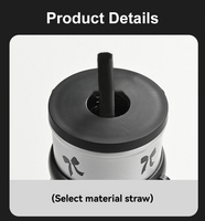 Gobelet à glace en paille avec poupée de dessin animé de grande valeur, nouveau style, 700 ml, gobelet sous vide cerise panda, gobelet à café portable pour étudiants