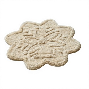 Tapis de bain rectangulaires personnalisés en coton pur tufté, motif floral, style américain, écologiques, durables, vente en gros - Product Image 1