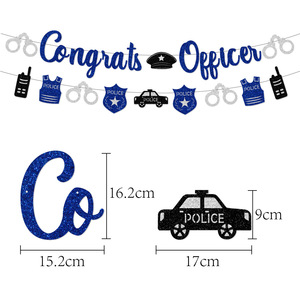 Décorations de fête de remise de diplôme de l'Académie de police DAMAI et pics alimentaires pour les fournitures de fête de remise de diplôme des officiers de police - Product Image 5