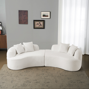Modern Luxury White Cloth <b>Sofa</b> Set Simple Minimalist Special Shaped for <b>Hotels</b> and Living Rooms - Product Image 4