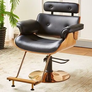 High Quality Modern Height Adjustable Massage Barber Chair Eco-Friendly Design Beauty Salon Multi-Function Leather Steel - Product Image 2