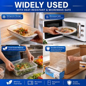 Plastic Food Wrap 12inX2300ft Dispenser With Handle Kitchen Use - Product Image 6