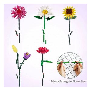 Set de Bloques de Construcción de Ramo de Girasoles DIY, Juguete Educativo de Plástico ABS para Niños - Product Image 5
