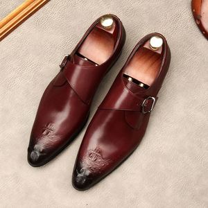 Luxury Custom-Made Oxford Dress Shoes Genuine Leather <b>Pointed</b> Autumn Adjustable Laces Simple Design Lightweight Anti-Slip for - Product Image 5