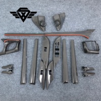 Panneaux de porte intérieurs en fibre de carbone forgée pour Toyota Hilux 2015 à 2026, remplacement direct OE, finition carbone véritable personnalisée