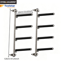 Soporte de pared metálico plegable de alta resistencia con brazos acolchados de espuma y 4 posiciones para almacenamiento de carrocerías de automóviles