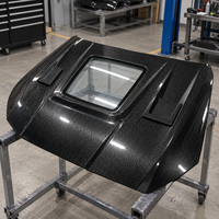 Couvre-moteur en fibre de carbone transparente compatible avec Mercedes-Benz Classe CLS W218 CLS300 CLS350 CLS63, pièce de modification