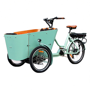 Nouveau design de vélo cargo avec <span class=keywords><strong>porte</strong></span> <span class=keywords><strong>pour</strong></span> usage familial, tricycle à batterie lithium, tricycle cargo moderne noir à boîte incurvée, entrepôt UE - Product Image 1