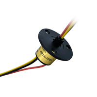 Connecteur de circuit rotatif pour moteur de petite puissance, anneau collecteur micro-capsule 3 voies 2A, Ø ext. 12,4 mm, matériaux de contact électriques