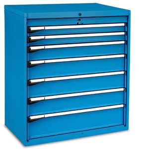 Fami Master Key Comfort <b>Drawer</b> Cabinet 1020x598x2000 Mm 7 <b>Drawers</b> <b>Tool</b> Storage Greyish White Ral9002 - Product Image 2