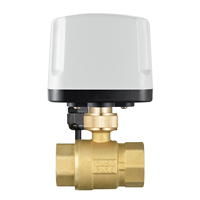 Vanne à boisseau sphérique électrique 2 voies 1 pouce en laiton, normalement ouverte/fermée, certifiée CE, étanche IP65 |   Débit de 20 L/min, joint d'étanchéité en PTFE