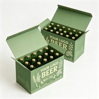 Boîte en carton ondulé écologique personnalisée avec logo, pour 6 packs de 8 canettes de bière, de boissons gazeuses, de vin rouge, emballage pour boissons, boîte d'expédition