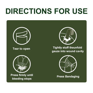 ไคโตซานต่อสู้กับผ้าก๊อซแบบเม็ดเลือดออกอย่างรวดเร็วผ้าพันแผลที่คล้ายกันเช่น <span class=keywords><strong>celox</strong></span> - Product Image 6