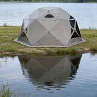 Tente dôme géodésique de luxe professionnelle 4 saisons en tissu Oxford pour camping familial, fourniture d'usine ISO9001