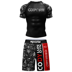 Pantalones de compresión personalizados con estampado 3D, Rashguard, Camisetas ajustadas de kickboxing, Pantalones, Nuevo conjunto de boxeo, Ropa de combate Muay Thai - Product Image 2