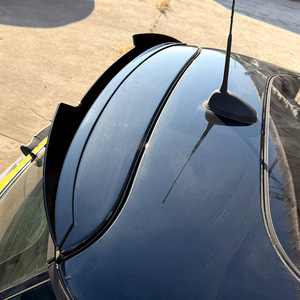 Mini Rear Spoiler Piano <b>Black</b> Carbon Fiber Texture ABS Ducktail Trunk Lid <b>Wing</b> 2001-2006 - Product Image 1