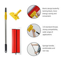 Ensemble de 7 Spatules Professionnelles avec Manche Télescopique et Étui, Outils de Plâtrage en Acier Inoxydable pour la Construction