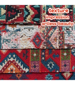 Tela de Lino de Aspecto Bohemio con Textura Natural, Tela Tejida Estampada Rústica para Textiles del Hogar y Tapicería de Muebles - Product Image 5