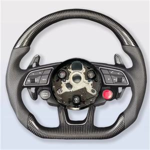 Con botón de inicio <span class=keywords><strong>S</strong></span>-<span class=keywords><strong>Line</strong></span> medio volante de carbono para <span class=keywords><strong>Audi</strong></span> <span class=keywords><strong>Q8</strong></span> SQ8 A3 A4 B9 A5 B8 A6 C7 A7 S3 S4 RS3 RS5 RS7 RS6 C8 - Product Image 6