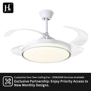 Ventilateurs de plafond intérieurs à moteur en cuivre de 42 pouces à faible bruit avec éclairage LED, télécommande rétractable pour la maison, le salon, la salle à manger, la chambre à coucher - Product Image 4