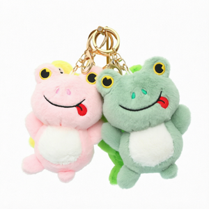 Porte-clés Grenouille Mignonne en Peluche, Mini Animal en Peluche, Pendentif de Sac, Anneau de Clés Doux en Dessin Animé, Cadeau Promotionnel Personnalisé - Product Image 1