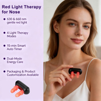 Appareil de luminothérapie rouge portable et personnalisable 65Onm pour le visage et le nez, pour le bien-être et les soins quotidiens