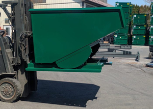 Новый надежный стальной бункер для погрузчиков с функцией автоматического сброса отходов строительной площадки - Product Image 6