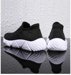 Zapatos Deportivos Casuales Negros para Hombre, Talla Grande, Sin Cordones, Ultraligeros, Elásticos, Transpirables, Tipo Calcetín - Product Image 2