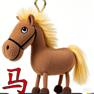 Bán Buôn Tùy Chỉnh Kawaii Sang Trọng Ngựa Sang Trọng Keychain Phim Hoạt Hình Dễ Thương Con Ngựa Búp Bê Sang Trọng Keychain Cho Trẻ Em Đồ Chơi Món Quà Sinh Nhật - Product Image 2