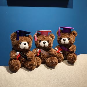 Oso de Peluche Marrón con Diseño de Gorro de <span class=keywords><strong>Doctor</strong></span>, Relleno de Algodón PP, Material Suave, Alivio del Estrés, Unisex, 18 cm de Altura, Regalo de Graduación - Product Image 5