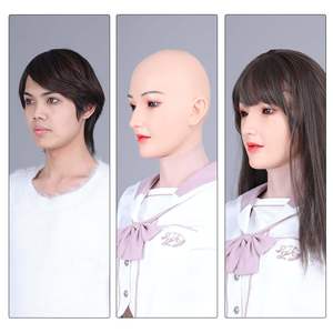 Alice Masque féminin en <span class=keywords><strong>silicone</strong></span> avec maquillage Masque de tête réaliste pour Crossdresser Cosplay Halloween - Product Image 4