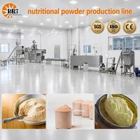 Nouvelle ligne d'extrusion automatique en acier inoxydable brillant pour la transformation de poudres nutritives, machine à fabriquer des purées et des céréales instantanées pour bébés