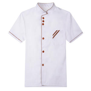 Ropa fina de verano de manga corta Hotel Catering Barbacoa Restaurante Cafetería Chef Ropa de trabajo para mujeres y hombres - Product Image 3