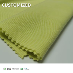 ผ้าโพลีเอสเตอร์เรยอนสแปนเด็กซ์2X2 Rib ถักผ้าสำหรับคอหรือข้อมือ - Product Image 1