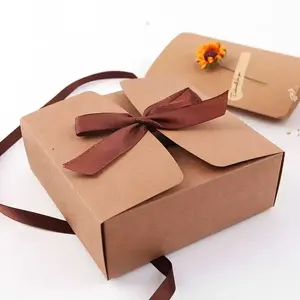 Gratis sampel kotak kardus daur ulang tebal papan abu-abu hadiah kustom kemasan iklan kotak hadiah kertas Kraft